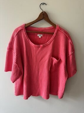 NWOT Anthropologie Pilcro Waffle Pocket Tee